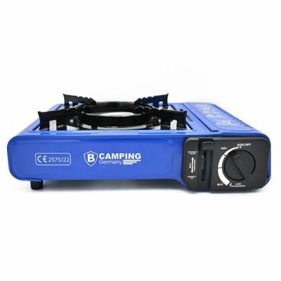 B-Camping kookpit/kookstel - incl. draagtas - blauw - voor butaangasfles - 1 pits