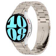 Stalen band met aansluitknop - Titanium kleur - Samsung Galaxy Watch 6 - 40mm & 44mm - thumbnail