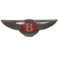 Bentley Logo Emaille Bord - 50 x 16 cm - thumbnail