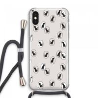 Miauw: iPhone XS Max Transparant Hoesje met koord