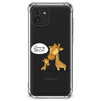 Samsung Galaxy A03 Stevig Bumper Hoesje Giraffe - thumbnail