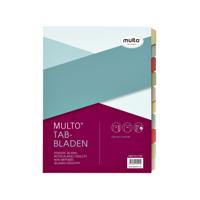 Tabbladen Multo A4 23-gaats 10-delig karton assorti