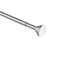 ACAZA Zelf Opspannende Gordijnroede voor Gordijn - Stang van 125-220 cm - Zilver - thumbnail