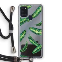 Lange bladeren: Samsung Galaxy A21s Transparant Hoesje met koord
