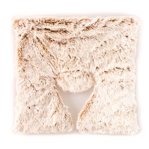 Warmte/magnetron opwarm kussen - nek/rug warmer - creme wit - 40 x 37 cm - pittenzak