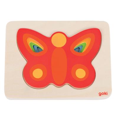 Goki lagenpuzzel vlinder, 5 lagen