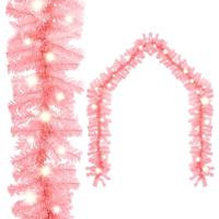 Kerstslinger met LED-lampjes 20 m roze