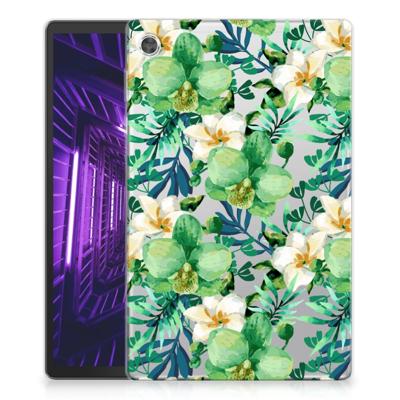 Lenovo Tab M10 Plus | Siliconen hoesje | Orchidee Groen Lenovo Tab M10 Plus | Siliconen hoesje | Orchidee Groen