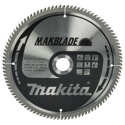 Makita Afkortzaagblad voor Hout | Makblade | Ø 260mm Asgat 30mm 100T - B-32873