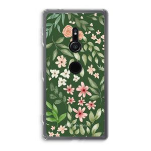 Botanical green sweet flower heaven: Sony Xperia XZ2 Transparant Hoesje