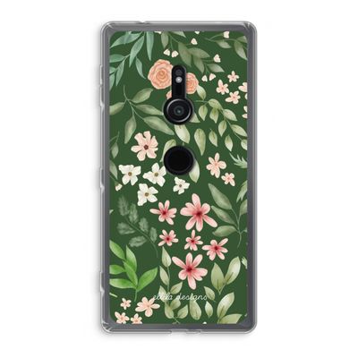 Botanical green sweet flower heaven: Sony Xperia XZ2 Transparant Hoesje