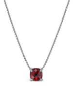 David Yurman collier Petite Châtelaine en argent sterling serti de grenat et de diamants - Rouge - thumbnail