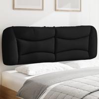 Hoofdbordkussen 160 cm stof zwart - thumbnail