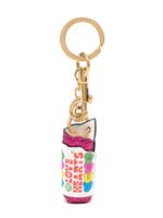 Anya Hindmarch porte-clés Love Hearts en cuir - Blanc