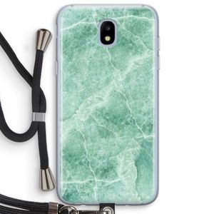 Groen marmer: Samsung Galaxy J5 (2017) Transparant Hoesje met koord