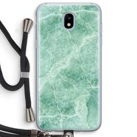 Groen marmer: Samsung Galaxy J5 (2017) Transparant Hoesje met koord