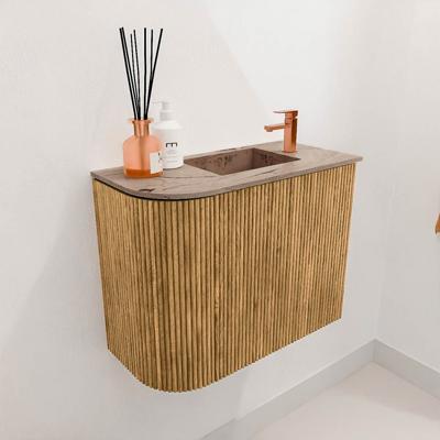 Toiletmeubel Mondiaz Joya Dlux | 51.6 cm | Meubelkleur Oak | Faye wastafel Arena Wasbak Rechts | 1 kraangat