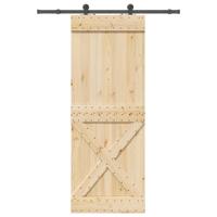 Schuifdeur met beslag 85x210 cm massief grenenhout