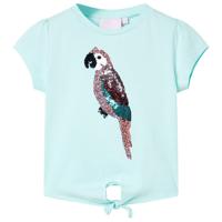 VidaXL Kindershirt 128 lichtzeeblauw