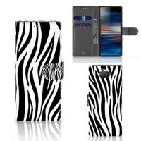 Sony Xperia 10 | Telefoonhoesje | Met pasjeshouder | Zebra