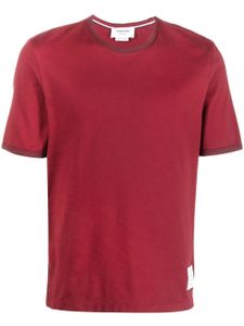 Thom Browne t-shirt en coton à patch logo - Rouge