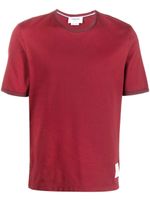 Thom Browne t-shirt en coton à patch logo - Rouge