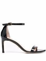 Stuart Weitzman sandales en cuir à bout ouvert - Noir