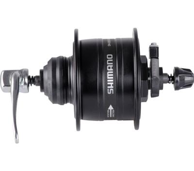 Shimano - dynamonaaf hd-3d37 3 watt - 36 gaats - center-lock - snelspanner - zwart