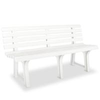 Tuinbank 145,5 cm kunststof wit