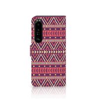 Sony Xperia 1 IV Telefoon Hoesje Aztec Paars