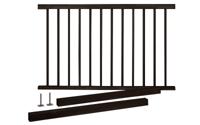 Balustrade beuken - Model 1 - Zwart - meerdere formaten - hoge kwaliteit - duurzaam hout - thumbnail