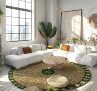 Geweven ronde structuur vinyl tapijt met texturen