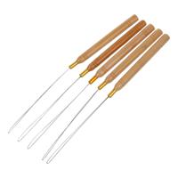 5 PCS Ring Hair Extension Tool Special Wooden Handle Crochet Wig Crochet