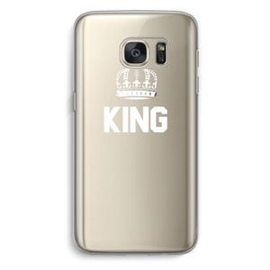 King zwart: Samsung Galaxy S7 Transparant Hoesje