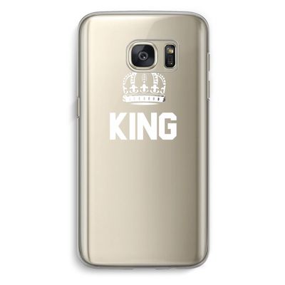 King zwart: Samsung Galaxy S7 Transparant Hoesje