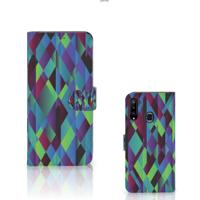 Samsung Galaxy A20s | Book Case | Abstract Green Blue