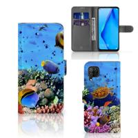 Huawei P40 Lite | Telefoonhoesje | Met pasjeshouder | Vissen