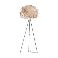 Umage Eos Medium vloerlamp light brown - met tripod zwart - Ø 45 cm