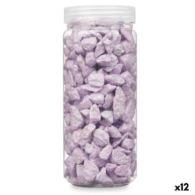 Decoratieve stenen Gift Decor Lila 10 - 20 mm 700 g 6,2 x 15,3 x 6,2 cm 6,5 x 15,8 x 6,5 cm (12 Stuks)