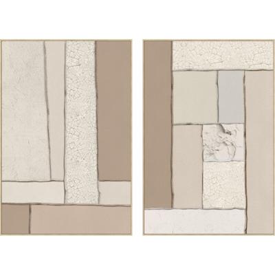 Canvas Home ESPRIT Bruin Beige Modern Scandinavisch (2 Stuks) Canvas Home ESPRIT Bruin Beige Modern Scandinavisch (2 Stuks)