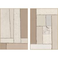 Canvas Home ESPRIT Bruin Beige Modern Scandinavisch (2 Stuks)