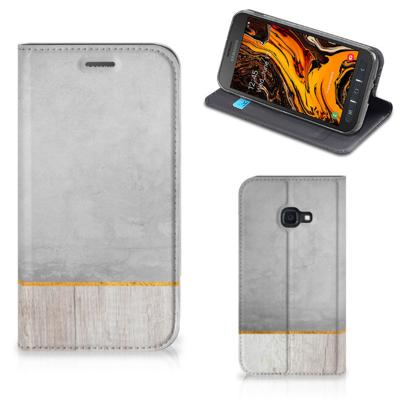 Samsung Galaxy Xcover 4s Book | Wallet Case | Wood Concrete