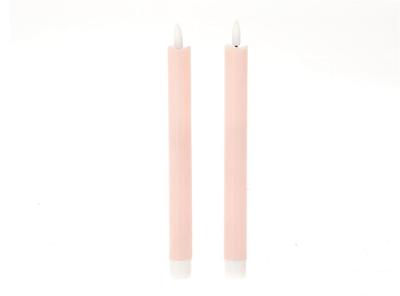 Dinerkaars LED vlam 24.5cm roze