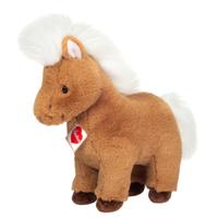 Knuffeldier Shetland Pony/paardje - zachte pluche stof - premium kwaliteit knuffels - bruin - 30 cm   -