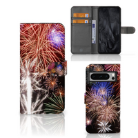 Google Pixel 8 Pro Wallet Case met Pasjes Vuurwerk