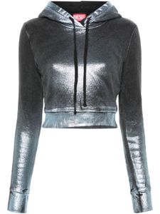 Diesel hoodie F-Slimmy à coupe crop - Bleu