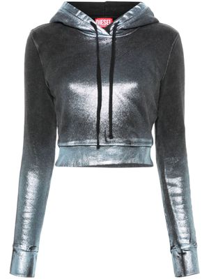 Diesel hoodie F-Slimmy à coupe crop - Bleu
