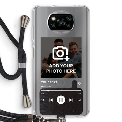 Music Player: Xiaomi Poco X3 Pro Transparant Hoesje met koord