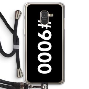 #9000: Samsung Galaxy A8 (2018) Transparant Hoesje met koord