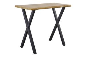 Bartafel WILD 120cm tafelblad 40mm X-poten wild eiken-look naturel - 45080